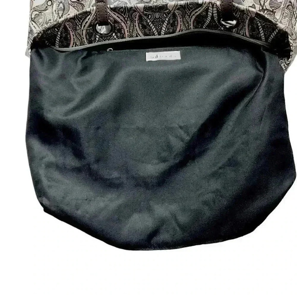 SAKROOTS Shopper Tote Loyola Soulful Desert Purse Black Multi Bag Charms NEW - Picture 14 of 15